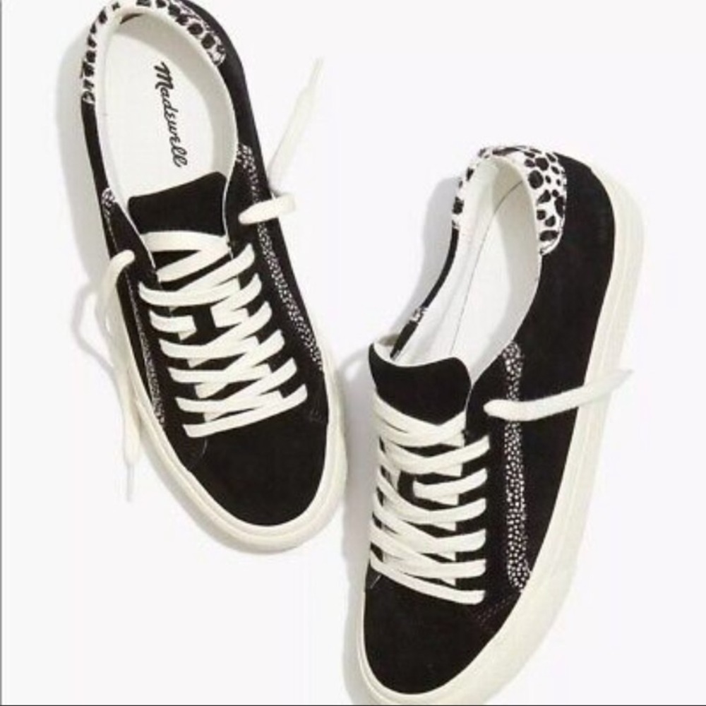 Madewell Suede and Calf-hair Sneakers Sz 10